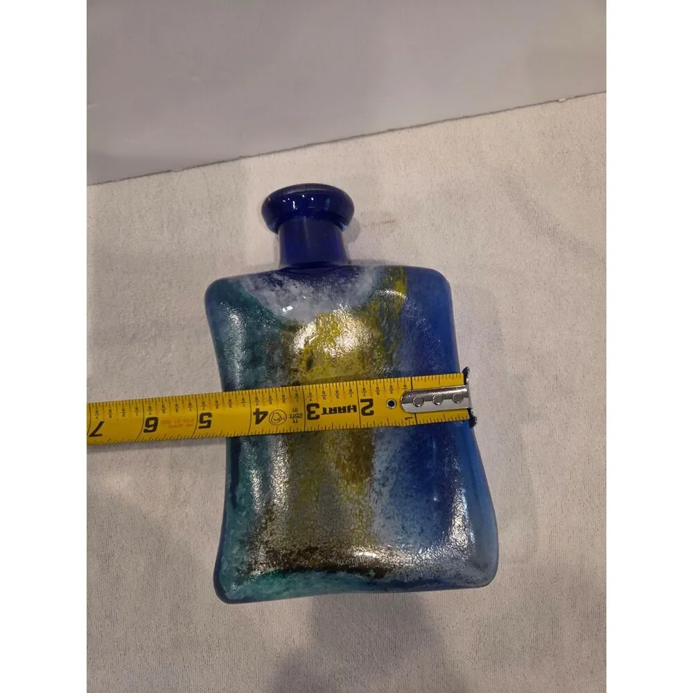 Kosta Boda Cancan Decanter Signed Kjell Engman Vintage Swedish Art Glass 12